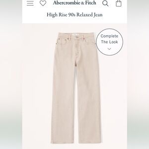 COPY - Abercrombie High Rise 90’s Relaxed Jeans in Oat Size 25/0 Regular
